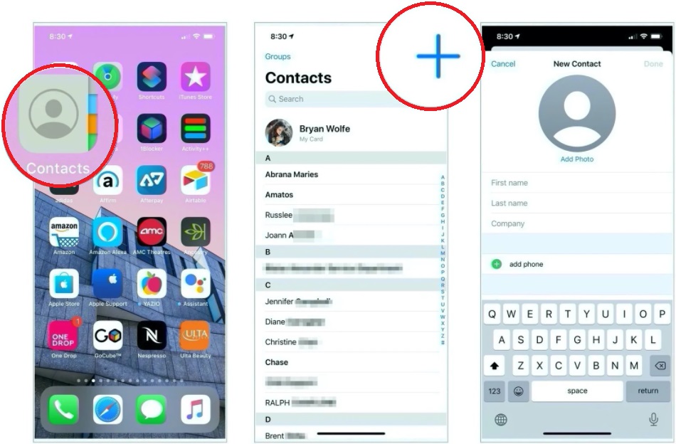 iphone perdió los nombres de los contactos verifique la configuración de los contactos