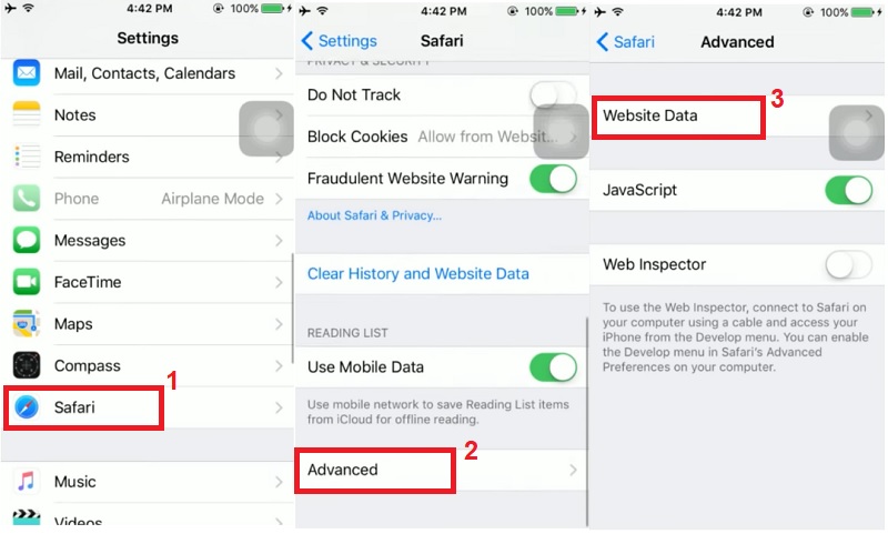 restore iphone safari history