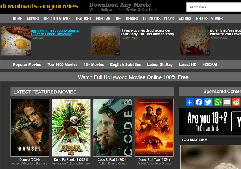 download anymovies interface