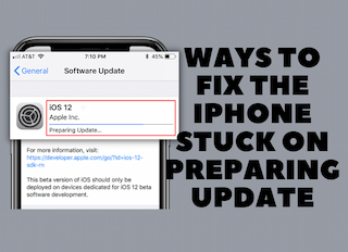 feature iphone stuck on preparing update