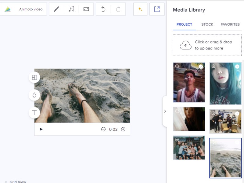make video from pictures animoto