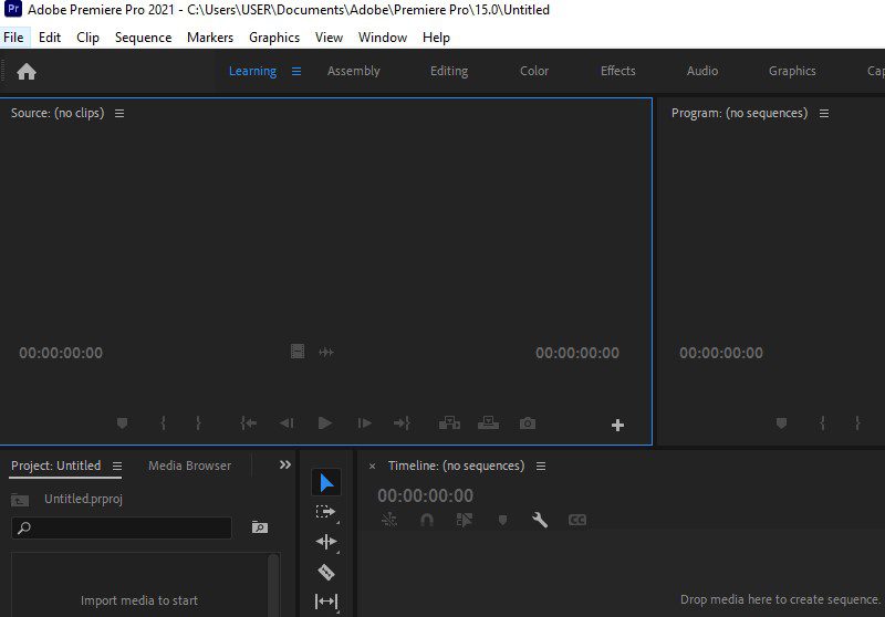 premiere pro merge clips interface