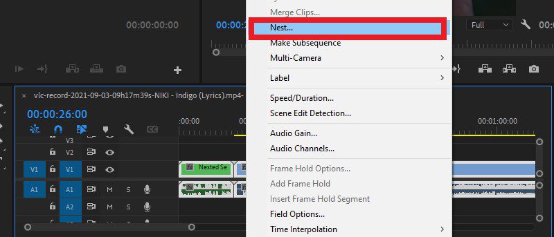 premiere pro merge clips-process