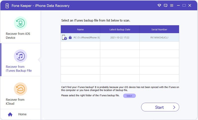 recover data via itunes