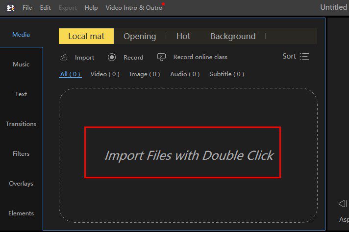double click to import