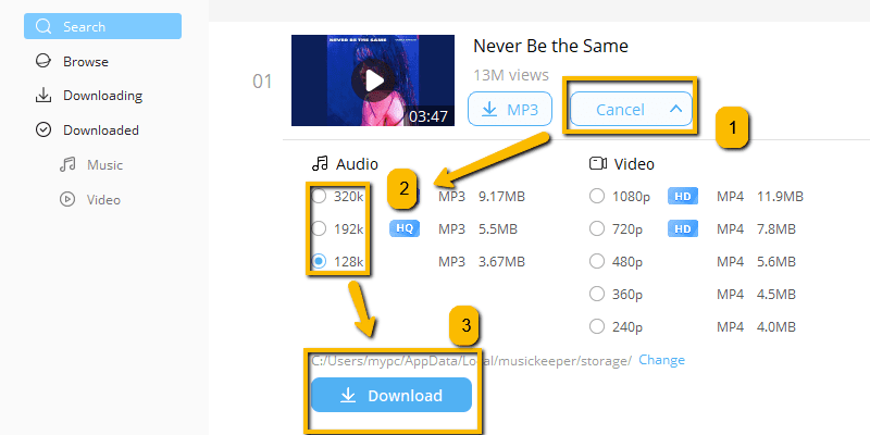 cant download mp3 music keeper best way on how to download mp3files step3