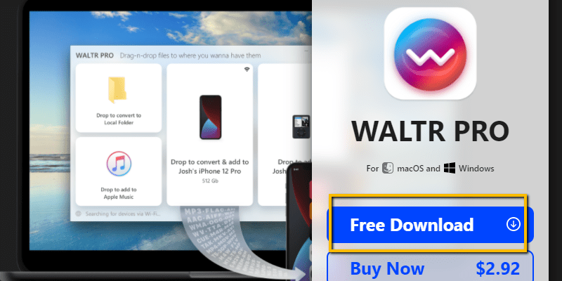 download mp3 to iphone download using waltr pro step1