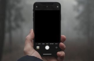 función iphone cámara pantalla negra