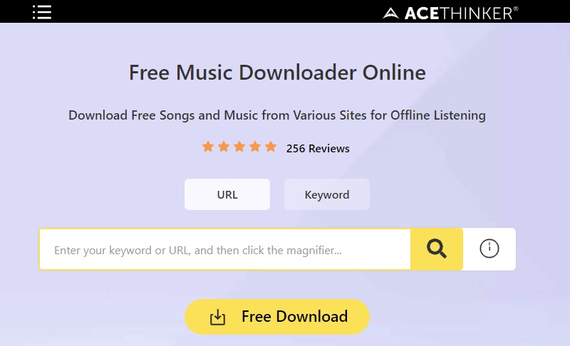 Kostenlose Online-Musik-Downloader-Schnittstelle