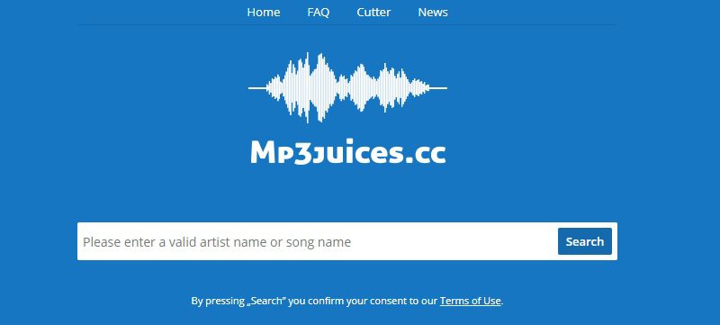 Kostenlose iTunes-Musik-Download-Sites mp3juicess.cc-Schnittstelle