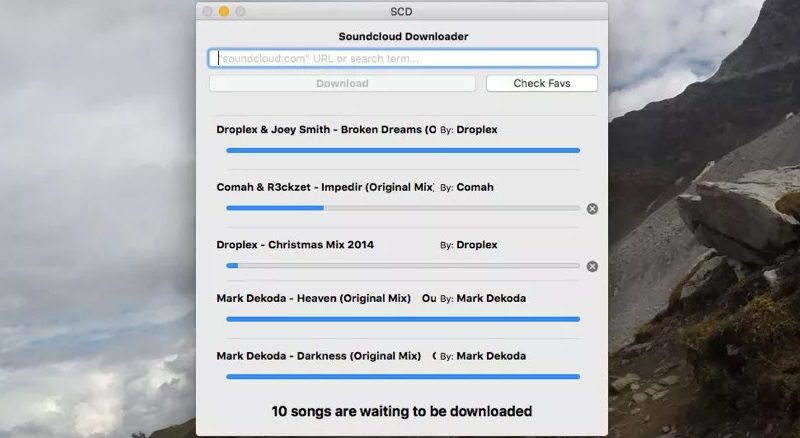 descargador de música gratis para la interfaz mac scd
