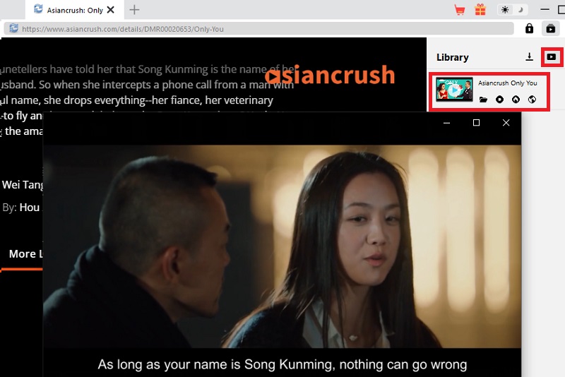 check and play the downloaded korean movie
