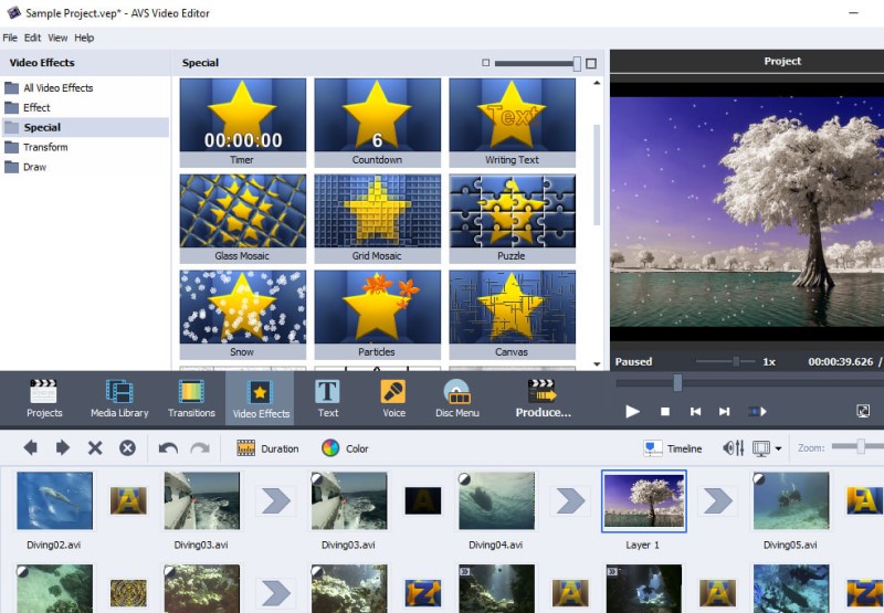 avs video editor enhancing avi file