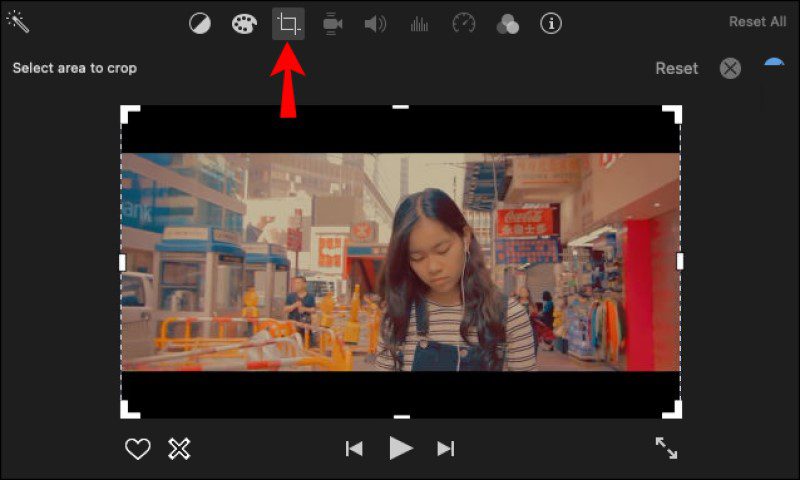 change ratio in imovie with cropping process