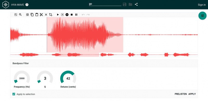 edit audio with hya-wave