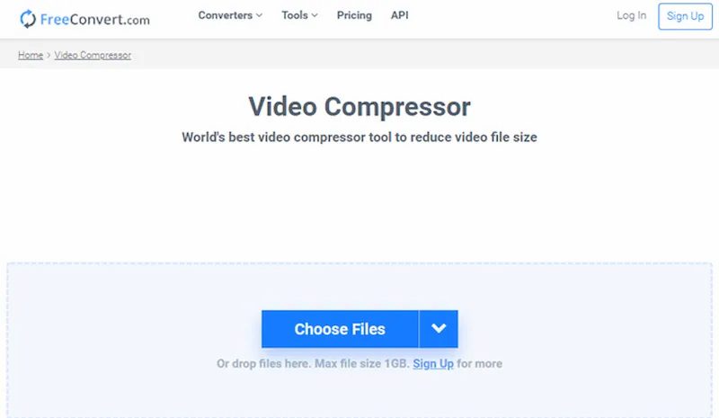 video compressor main interface