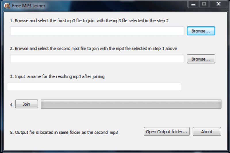 merge audio files with free mp3 joiner