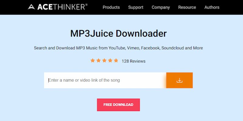 mp3juice downloader main interface