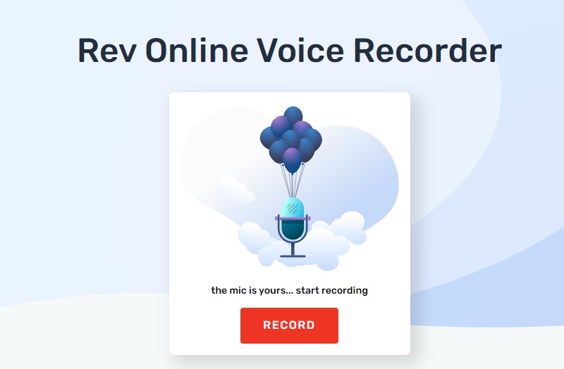 record audio by clicking the record button