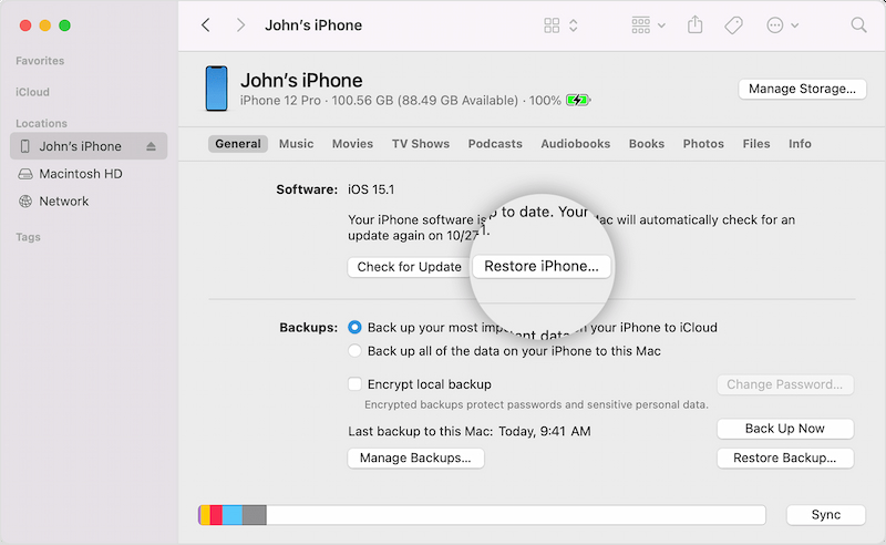 how to restore iphone to its factory settings