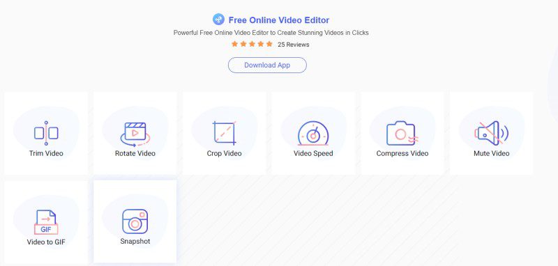 interface of acethinker free online video editor