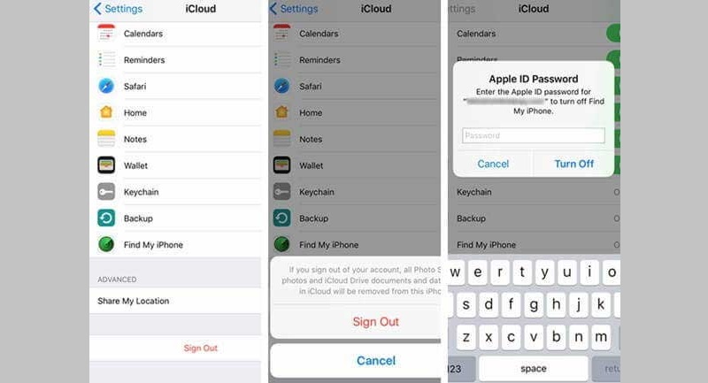 resigning in on icloud iphone