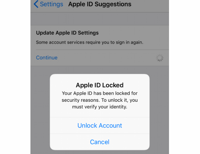 possible reasons why apple id locked
