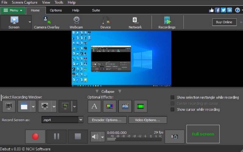 debut video capture pro is available in free and paid versions
