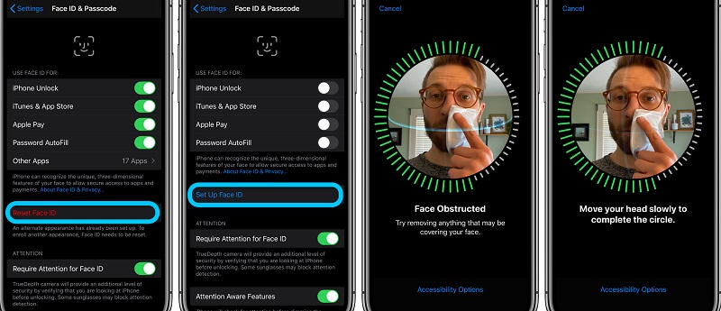 reset face id setting