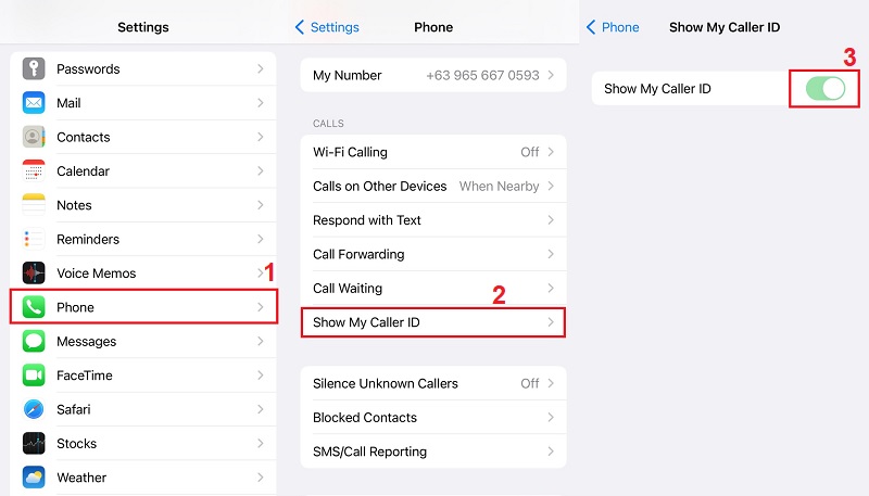 temporarily hide your number on specific calls
