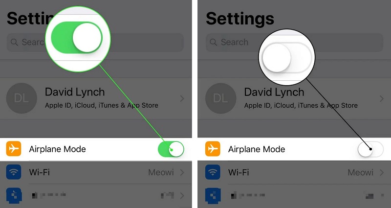 check the network connectivity by enabling airplane mode