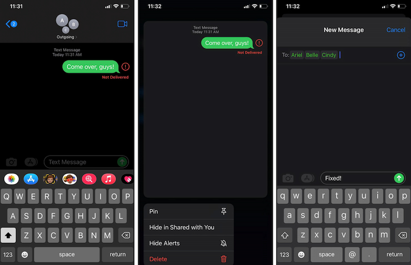 restart group conversation to fix iphone group text not working
