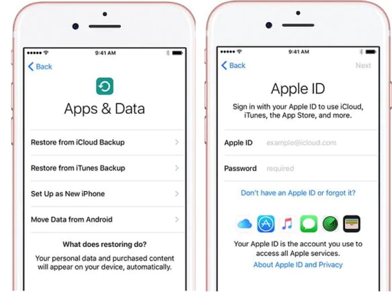 recover icloud backup with apps & data