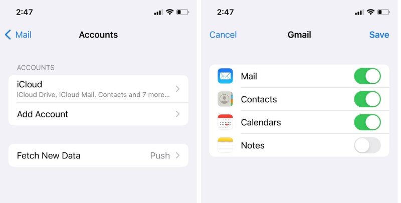 backup iphone contacts using gmail