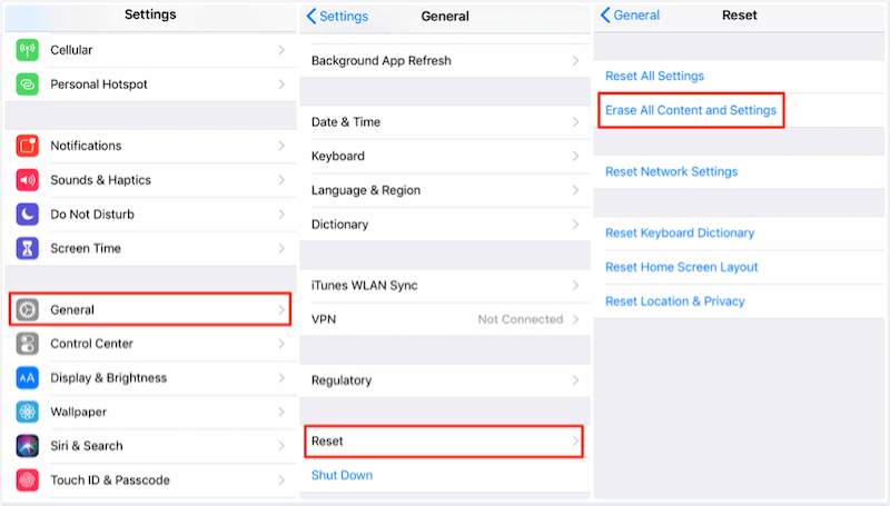 factory reset your iphone without password via settings