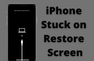 función iphone atascado en la pantalla de restauración