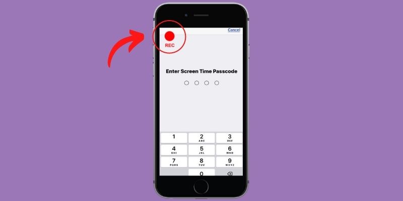 run screen recorder then ask owner to enter screen time passcode