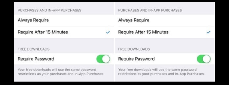go to settings, tap itunes, turn off required password