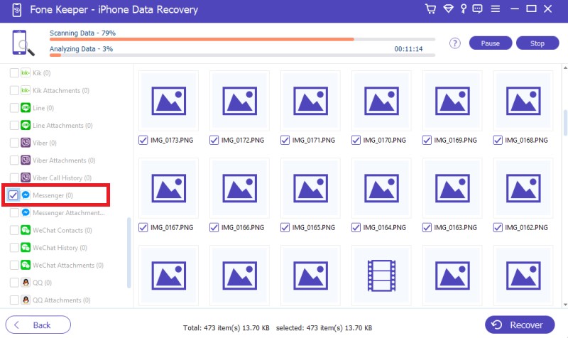 ios data recovery recovering messenger photos
