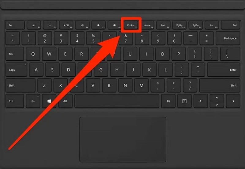 the keyboard attachment of the surface pro lets you capture a screenshot using the print screen key