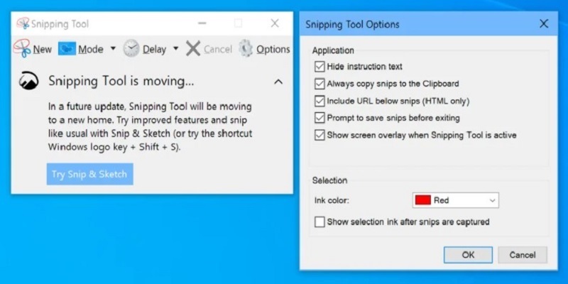 the built-in snipping tool in windows lets you take screenshots on your surface pro