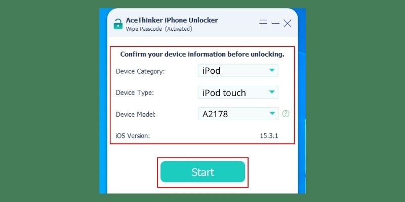 verify the device specifications