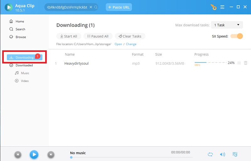 view downloading process