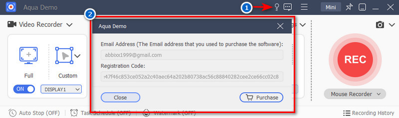 enter registration code