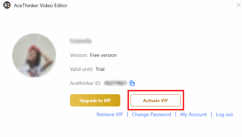 activate vip account video editor