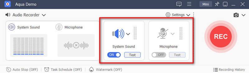 select sound input