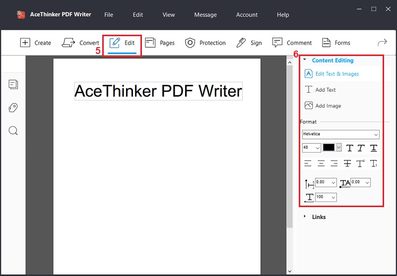 edit pdf form with acethinker pdf writer
