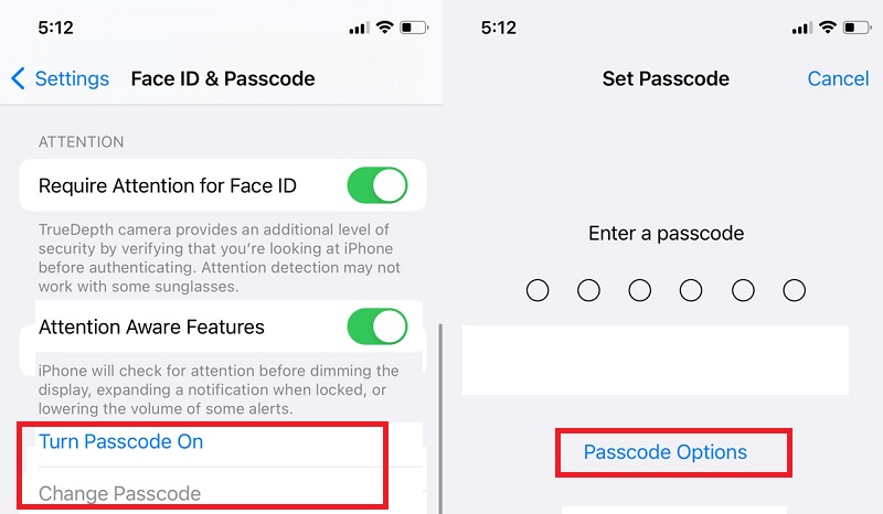 how to change the iPhone passcode