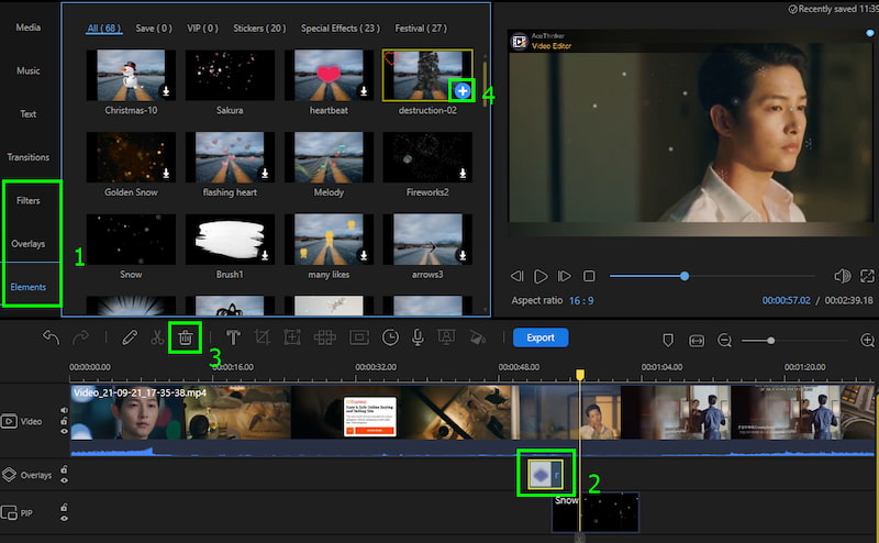 explore filters overlays and elements of video editor