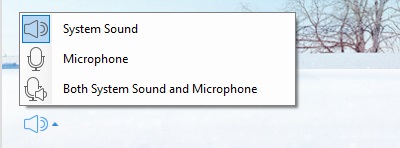 select audio source using free audio recorder online